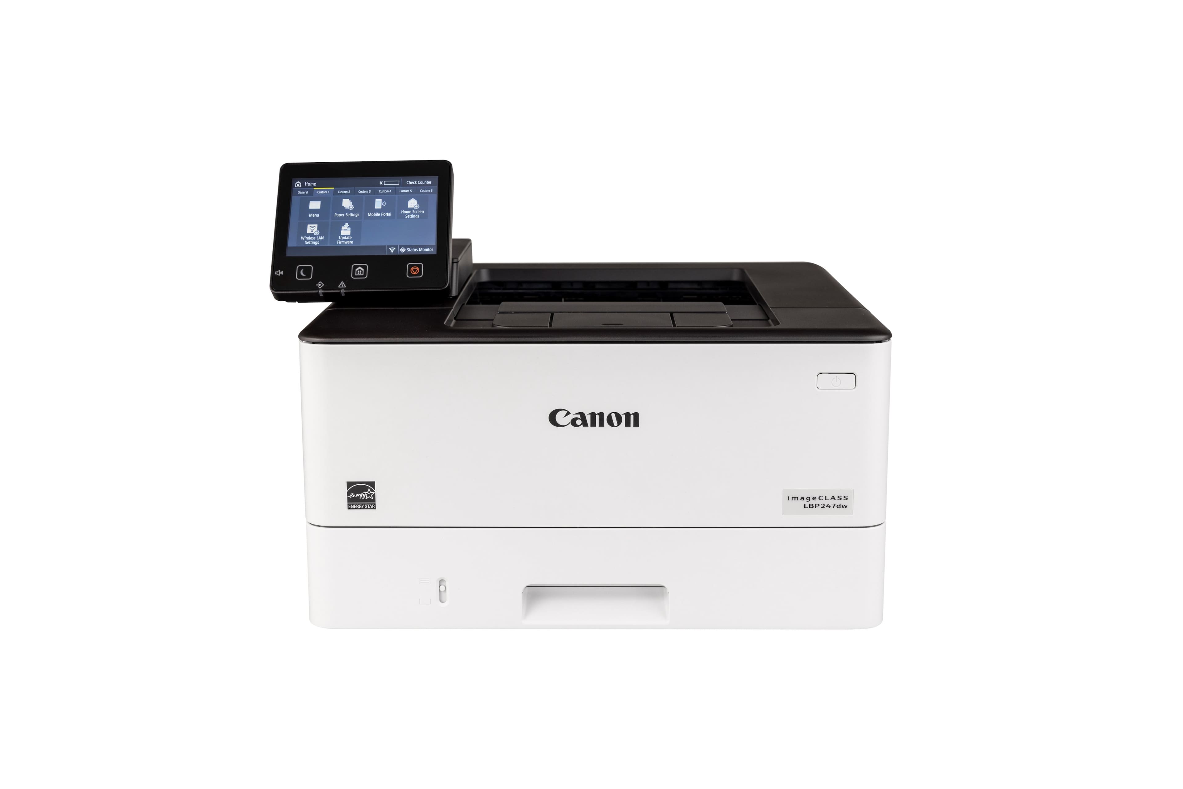 Front. Canon - imageCLASS LBP247dw Wireless Black-and-White Laser Printer - White.