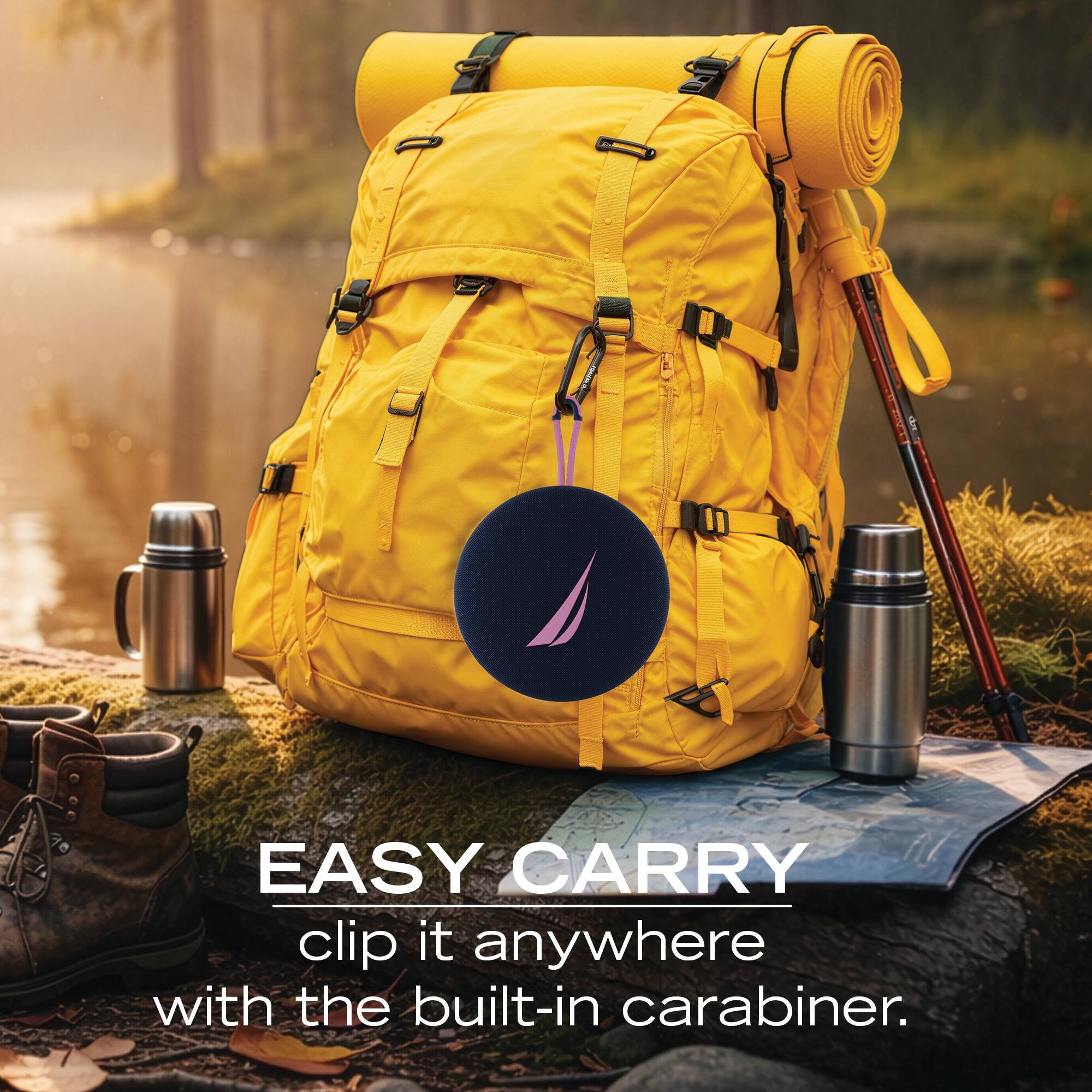 EASY CARRY  
clip it anywhere with the built-in carabiner.