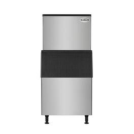 Koolmore - 500lbs /day air cooled commercial ice machine with 375lbs ice storage - Stainless Steel
