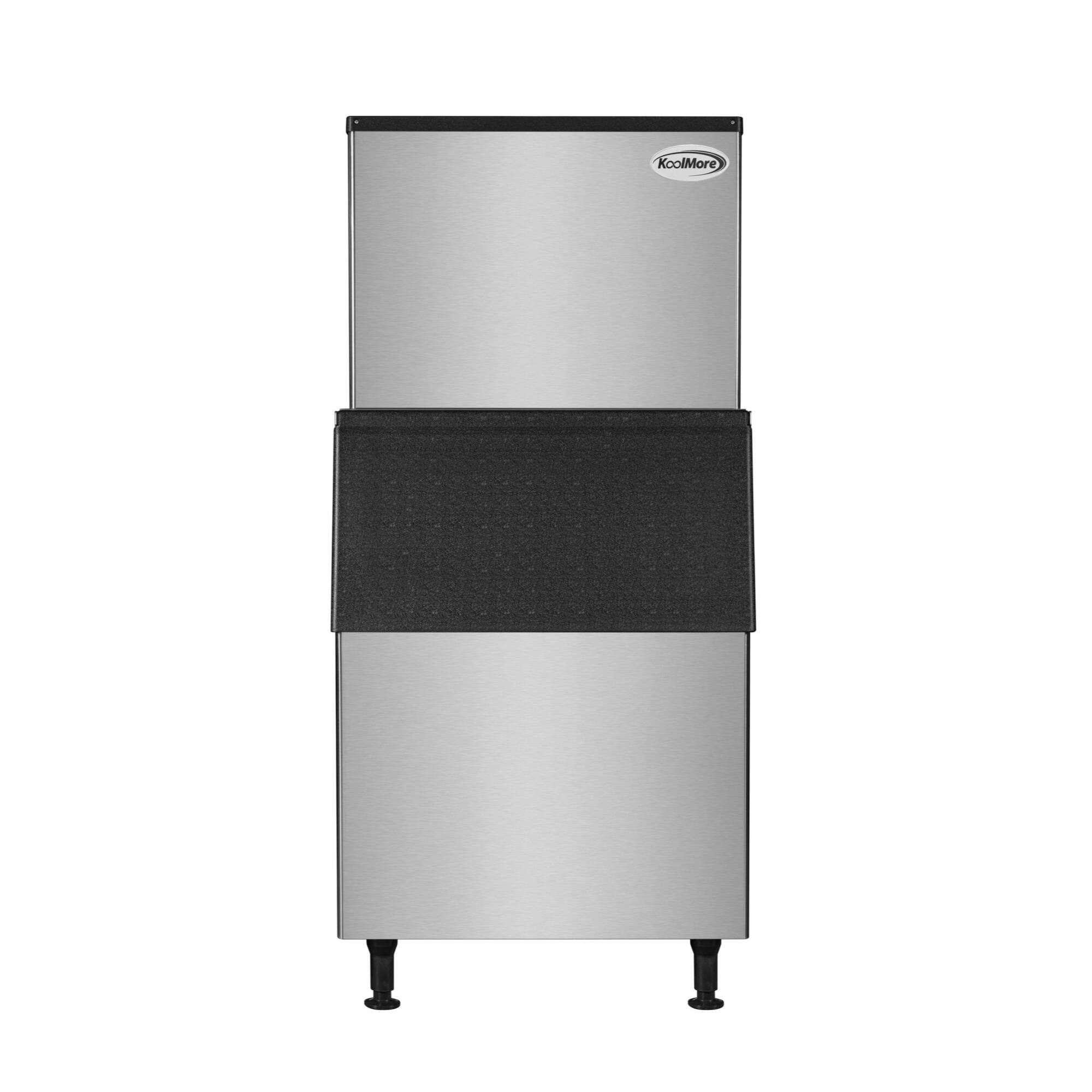 Front. Koolmore - 500lbs /day stainless steel air cooled commercial ice machine with 375lbs ice storage - Stainless-Steel.