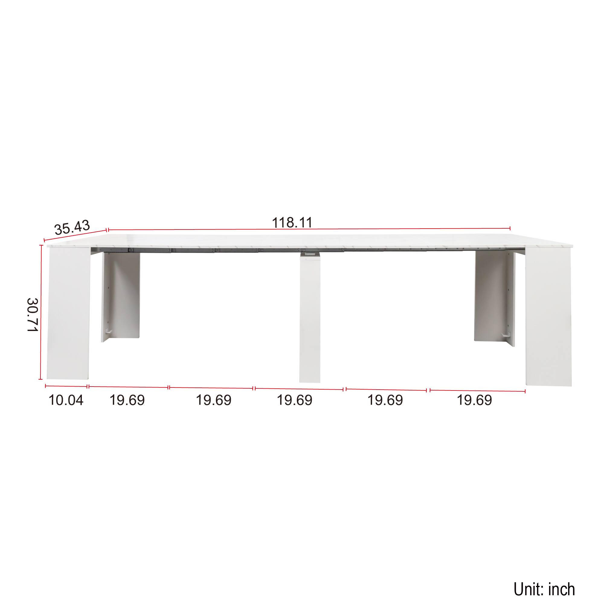 35.43  
118.11  
10.04  
19.69  
19.69  
19.69  
19.69  
19.69  

Unit: inch