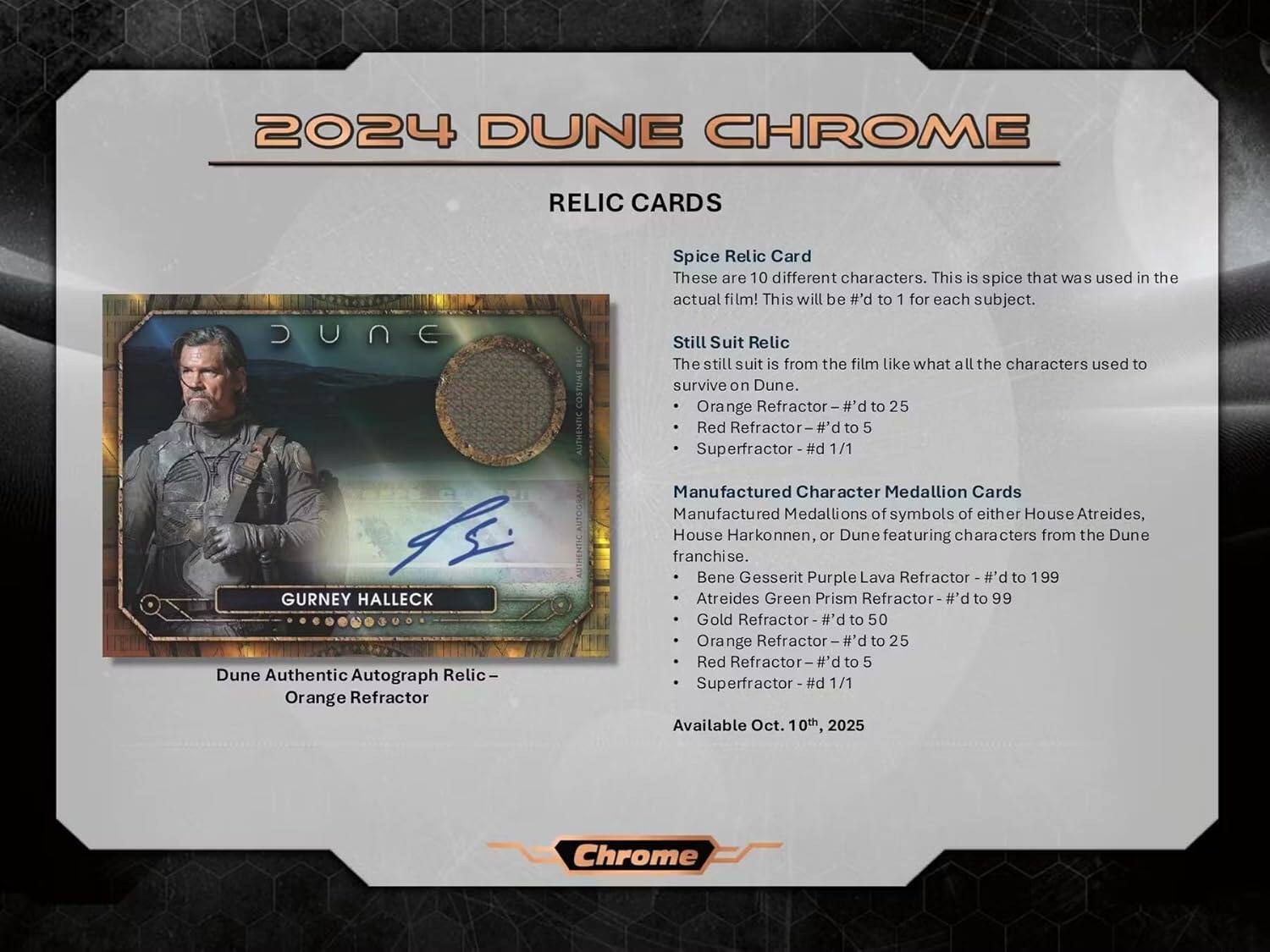 Topps 2024 Dune Chrome 7 Pack Blaster Box Trading Card Box (1 Sand