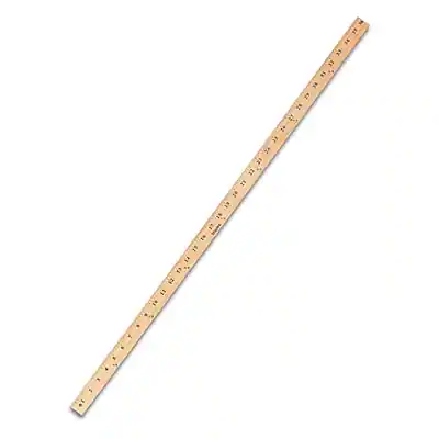 Front. Staples - Staples 36" Wood Yardstick (51893) - Brown.