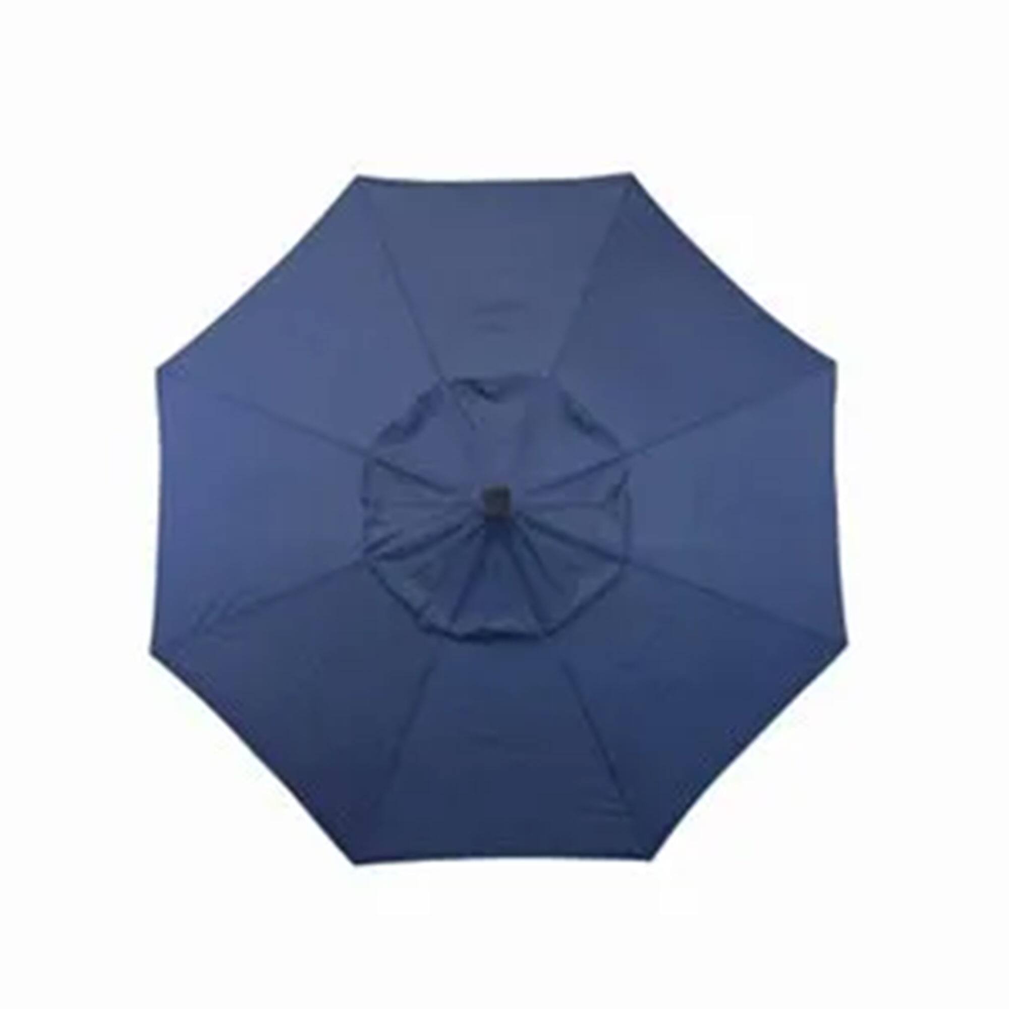 Alt View 2. Four Seasons Courtyard - Four Seasons Courtyard 9’ Polyester Patio Market LED Umbrella w/Steel Pole, Navy - Navy.