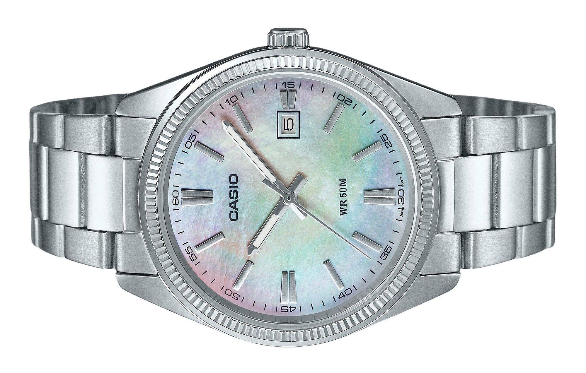 Casio Standard Analog Ion Plated Stainless Steel Mother Of Pearl