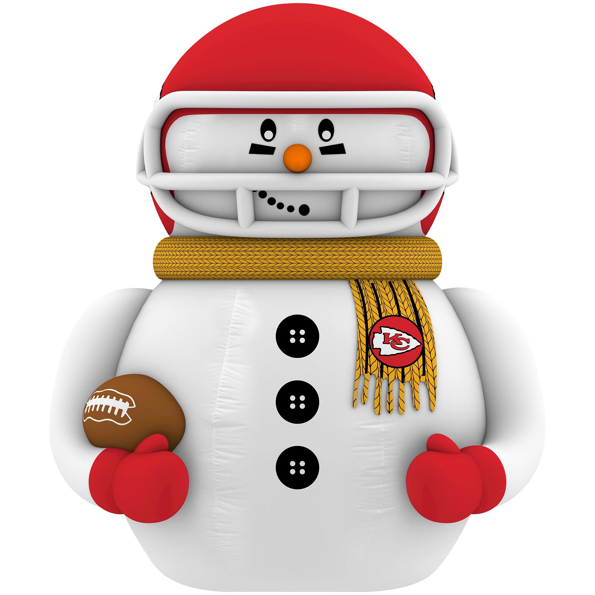 Sporticulture - Kansas City Chiefs 7' Inflatable Snowman Player - Red