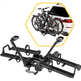 Saris - Cycle-On 2 E-Bike Hitch Rack, Ramp Loading, Foldable, 1.25" & 2" Hitch Receiver - Black