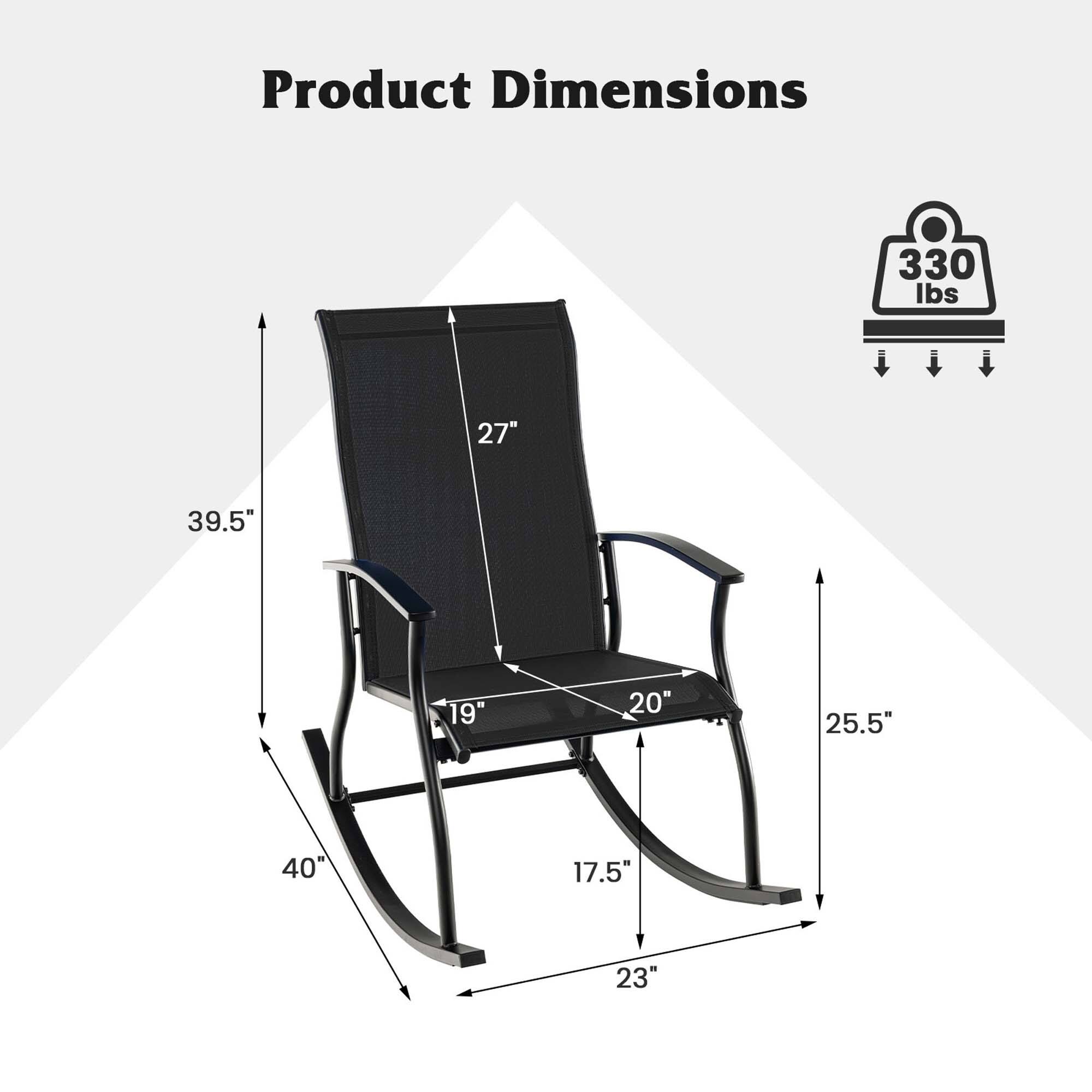 Product Dimensions 330 Ibs 27" 39.5" 19" 20" 25.5" 40" 17.5" 23"