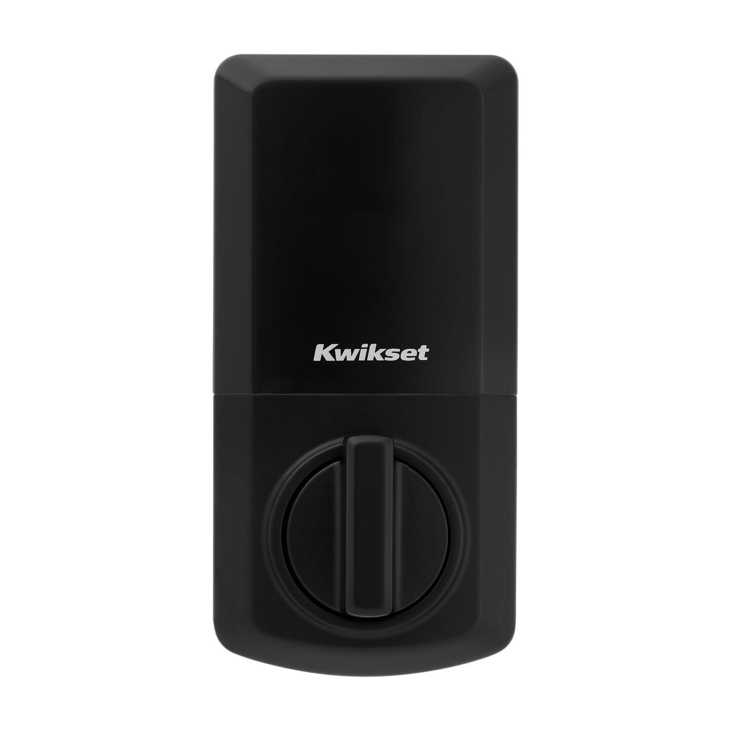 Left. Kwikset - Kwikset 270 SmartCode Matte Black Metal Electronic Touch Pad Deadbolt.