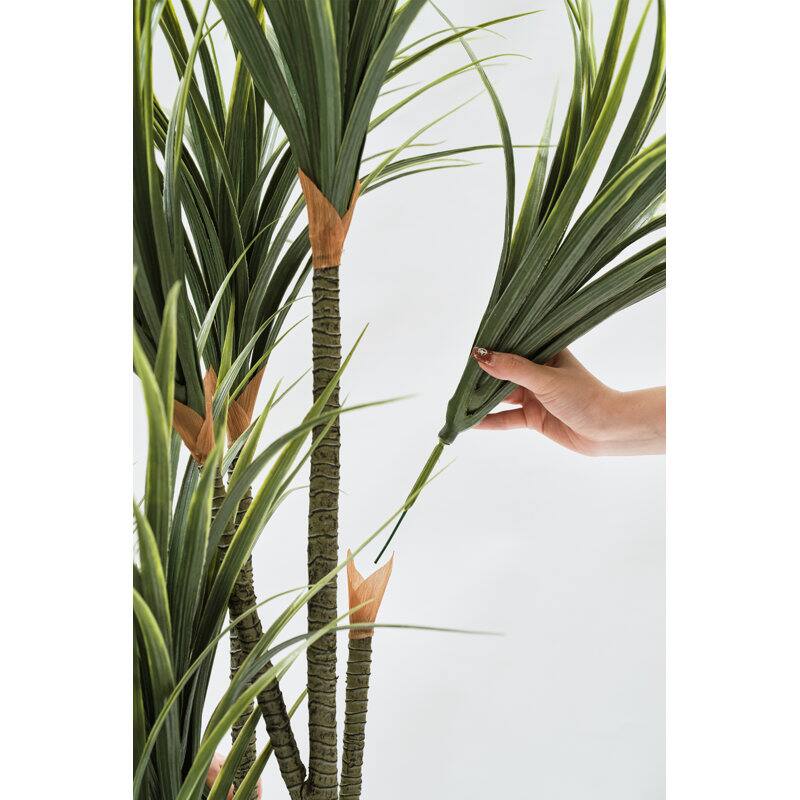 Alt View 2. Siljoy - 59'' Tall Faux Plant in Pot – Indoor Decor Essential - green.