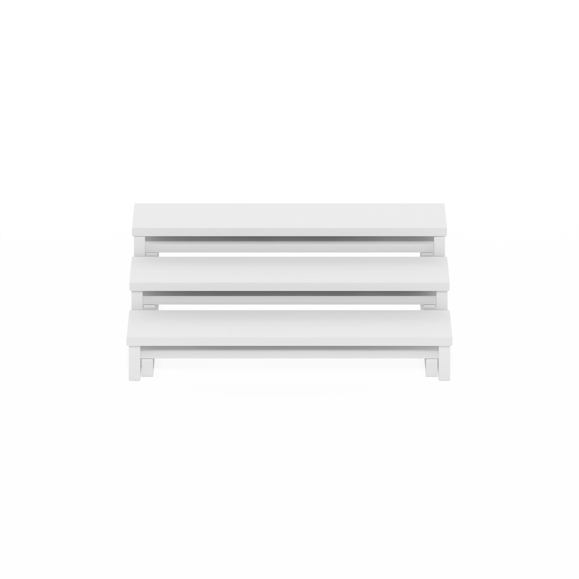 Alt View 4. Furinno - Ravel 3-Tier Multipurpose Expandable, Nestable Kitchen Counter Spice Rack Organizer, Set of 2 - White/White.