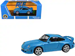 1995 RUF CTR2 Mexico 1/64 Diecast Model Car by Paragon Models - Blue