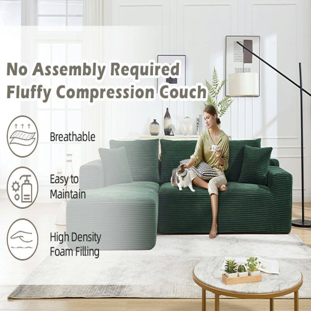 No Assembly Required  
Fluffy Compression Couch  

- Breathable  
- Easy to Maintain  
- High Density Foam Filling