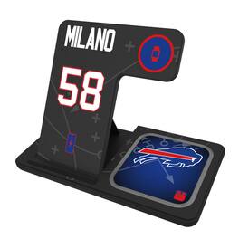 Keyscaper - Matt Milano Buffalo Bills Ready 3-in-1 Charging Station - Black