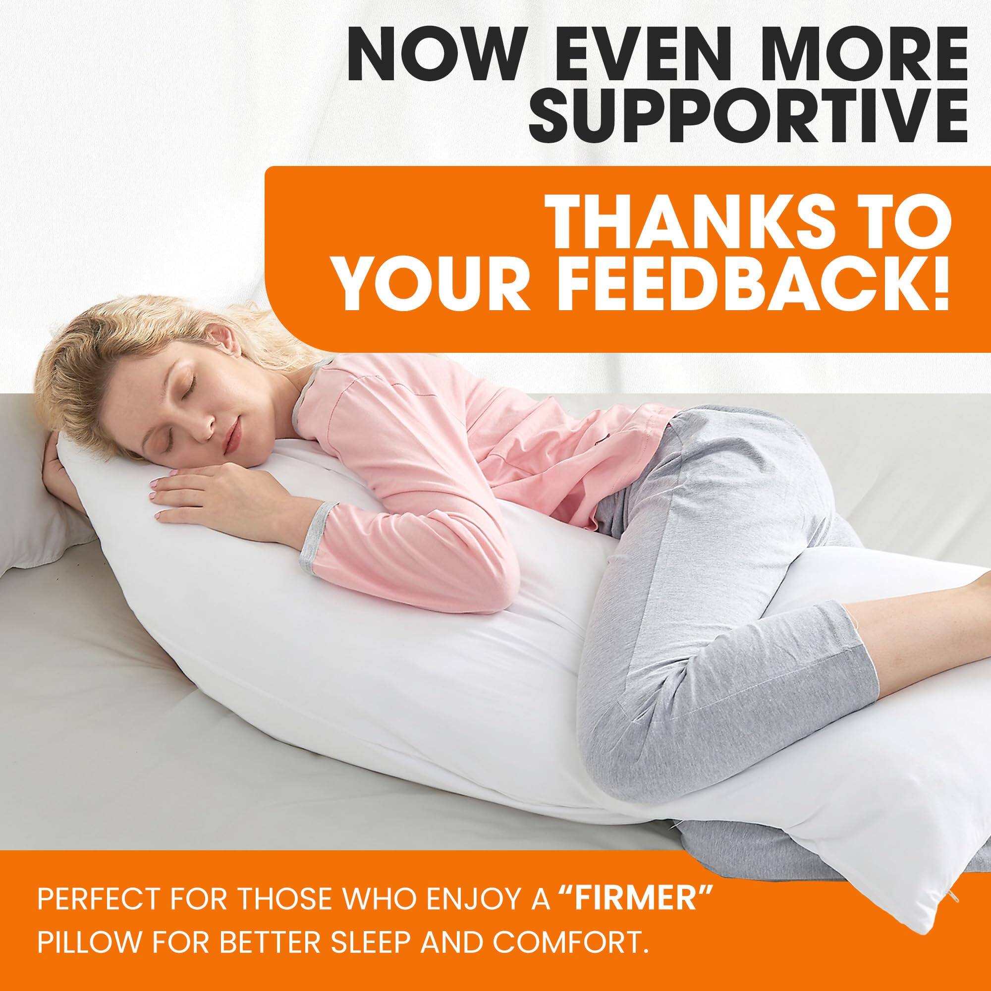 NOW EVEN MORE SUPPORTIVE THANKS TO YOUR FEEDBACK!  
PERFECT FOR THOSE WHO ENJOY A "FIRMER" PILLOW FOR BETTER SLEEP AND COMFORT.