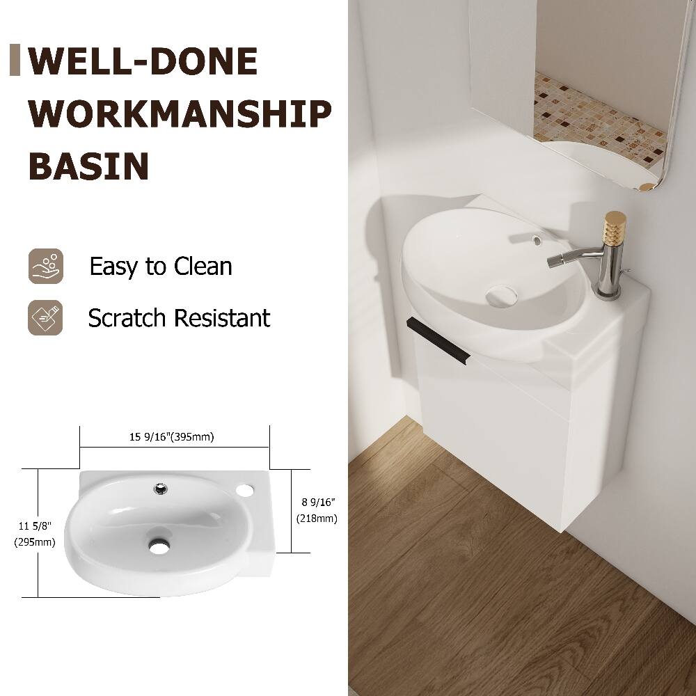 WELL-DONE WORKMANSHIP BASIN

Easy to Clean
Scratch Resistant

15 9/16" (395mm)
11 5/8" (295mm)
8 9/16" (218mm)