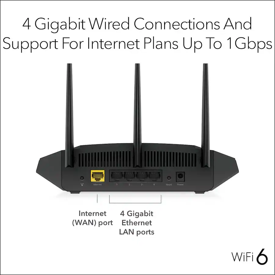 Netgear Ax3000 Router NETGEAR Nighthawk AX3000 Dual Band Wi Fi 6 Router Black RAX36S-100PAS ...