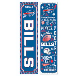 Evergreen Enterprises - Buffalo Bills 47" Double Sided Winter Leaner Fan Sign - Multicolor