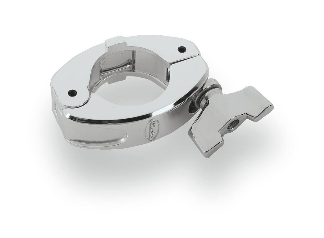 Front. Gibraltar Hardware - 1.5" Chrome Hinged Wing Tension Drum Rack Memory Lock, Slim Profile Memory Clamp with Wing Nut.