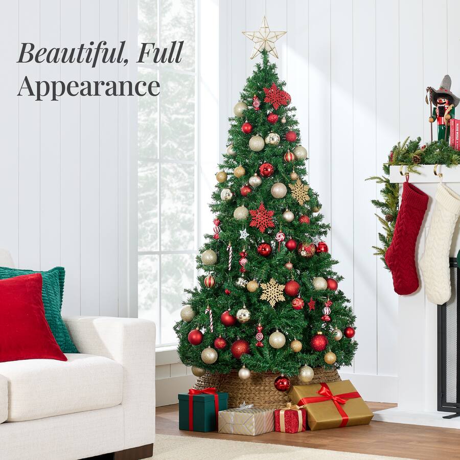 Step Trees Design Best Choice Products Artificial Christmas Tree, 7.5ft Premium Unlit ...