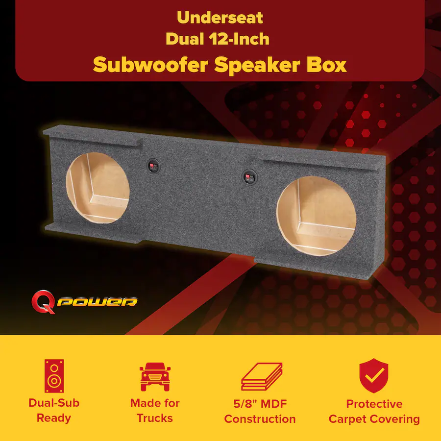 12 Inch Sound Box QPower Dual 12