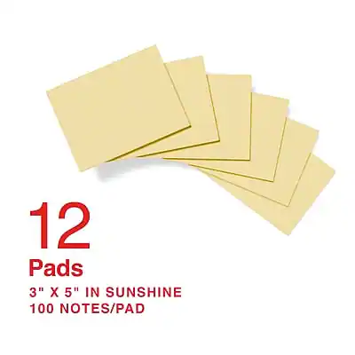 Staples Note Block Staples Ultra Sticky Notes, 3