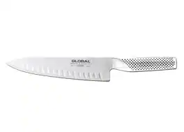 Global - 8-Inch Hollow Ground Chef's Knife - Silver