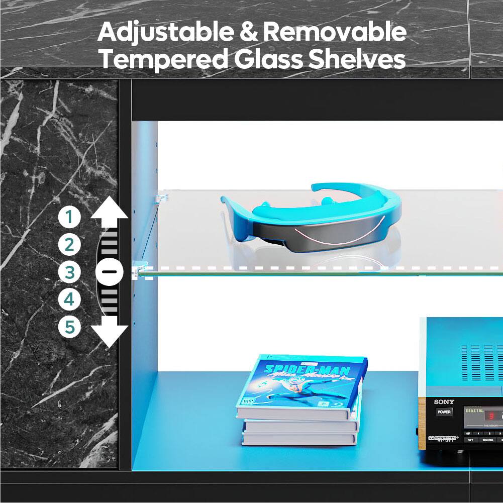 Adjustable & Removable Tempered Glass Shelves
1. Spider-Man
2. Sony PlayStation 3
3. Sony PlayStation Deluxe Edition
4. Sony PlayStation Deluxe Edition
5. Sony PlayStation Deluxe Edition