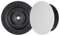 Sonance - VX66R TL - Visual Experience Series 6.5" Medium Round 2-Way Thinline Speakers (Pair) - Paintable White - Front_Zoom
