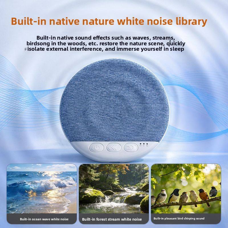 Built-in native nature white noise library

Built-in native sound effects such as waves, streams, birdsong in the woods, etc. restore the nature scene, quickly isolate external interference, and immerse yourself in sleep

- Built-in ocean wave white noise
- Built-in forest stream white noise
- Built-in pleasant bird chirping sound