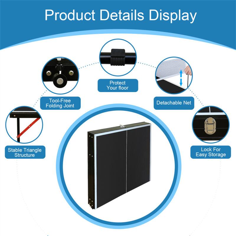 Product Details Display

- Protect Your Floor
- Tool-Free Folding Joint
- Detachable Net
- Stable Triangle Structure
- Lock For Easy Storage