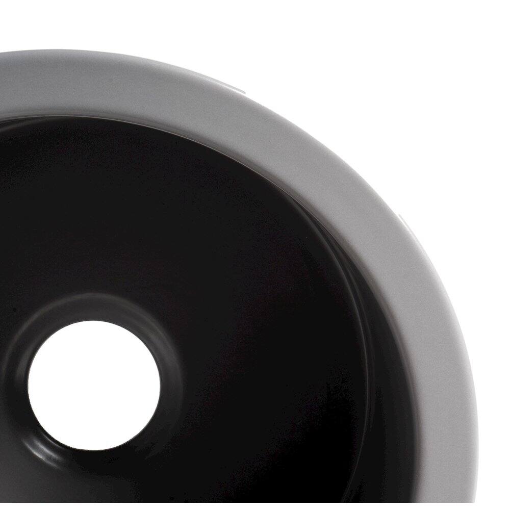 Alt View 6. Alfi - ALFI brand Gray Matte Round 18 x 18 Undermount / Drop In Fireclay Prep Sink - Gray.