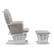 Alt View 11. Storkcraft - Hoop Glider and Ottoman - White/Taupe Swirl.