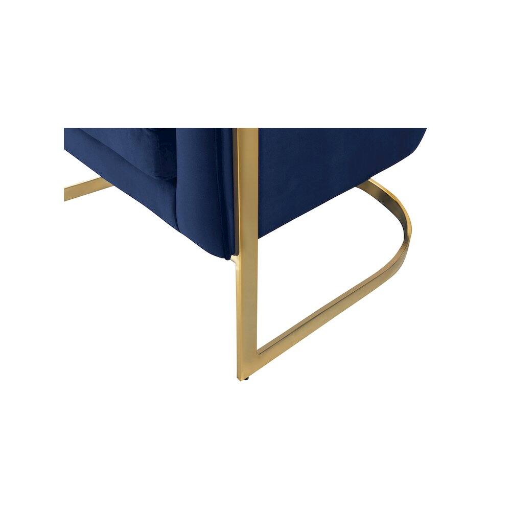 Alt View 3. Meridian Furniture - Carter Navy Velvet Accent Chair - Blue.