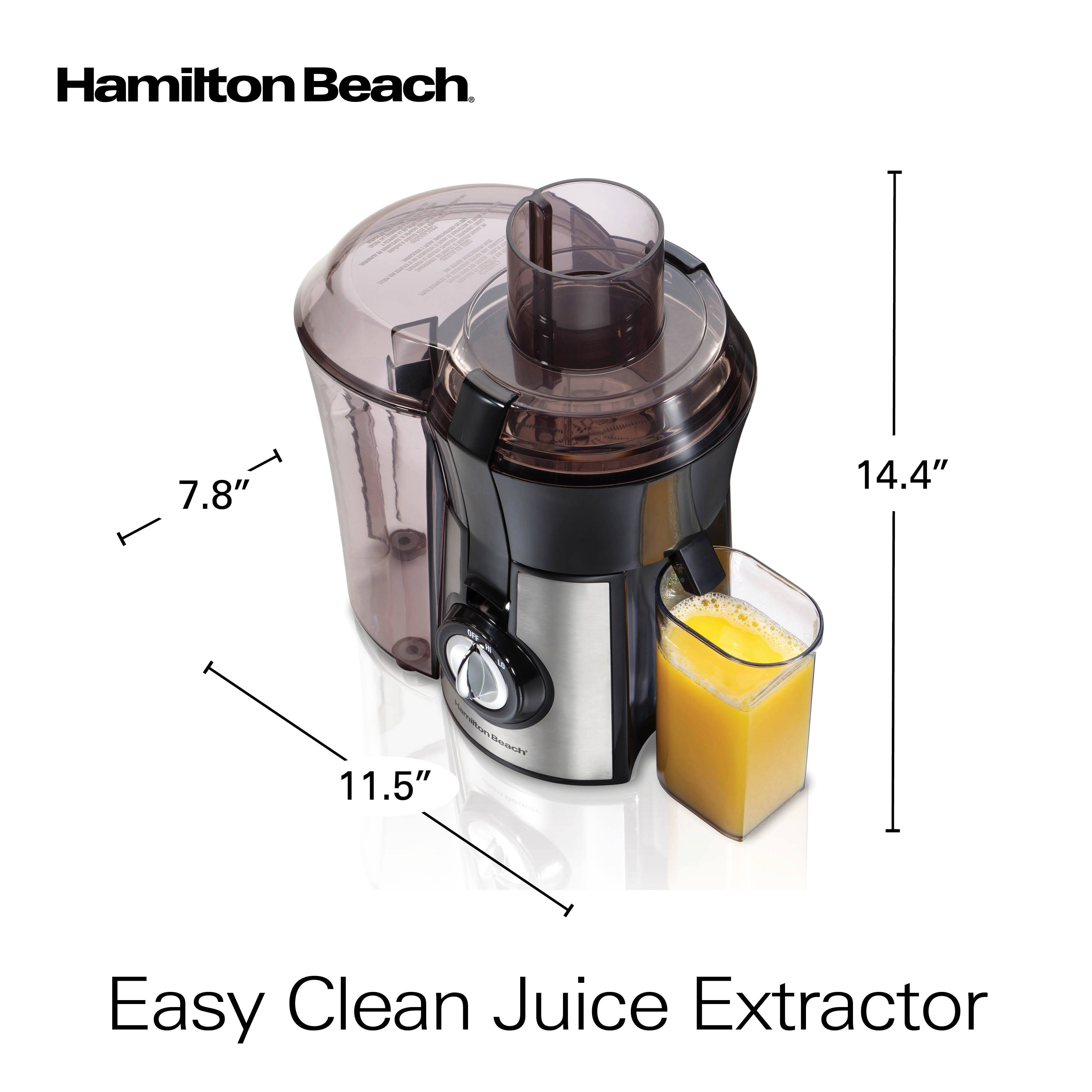 Hamilton Beach  
7.8"  
14.4"  
11.5"  
Easy Clean Juice Extractor