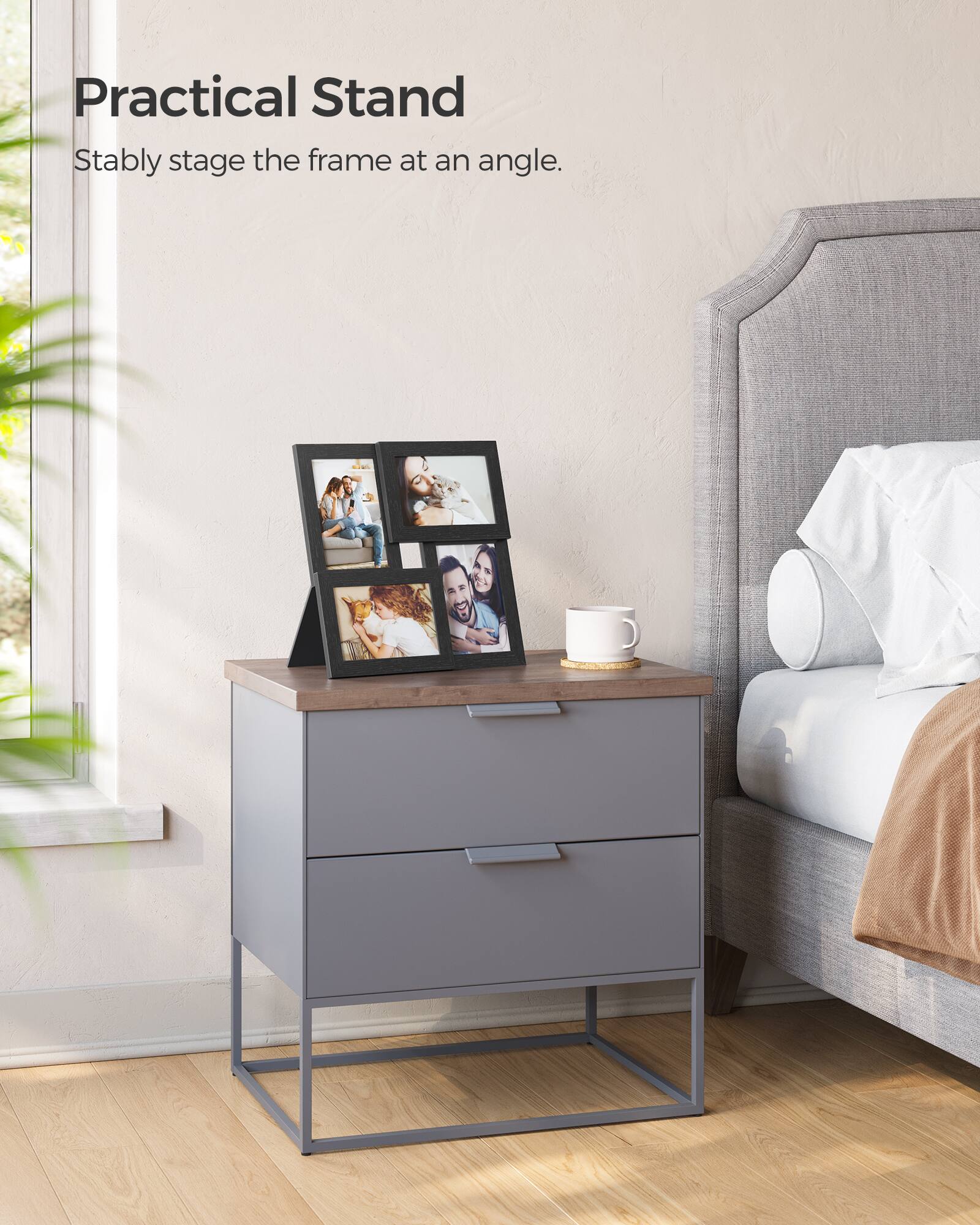 Practical Stand  
Stably stage the frame at an angle.