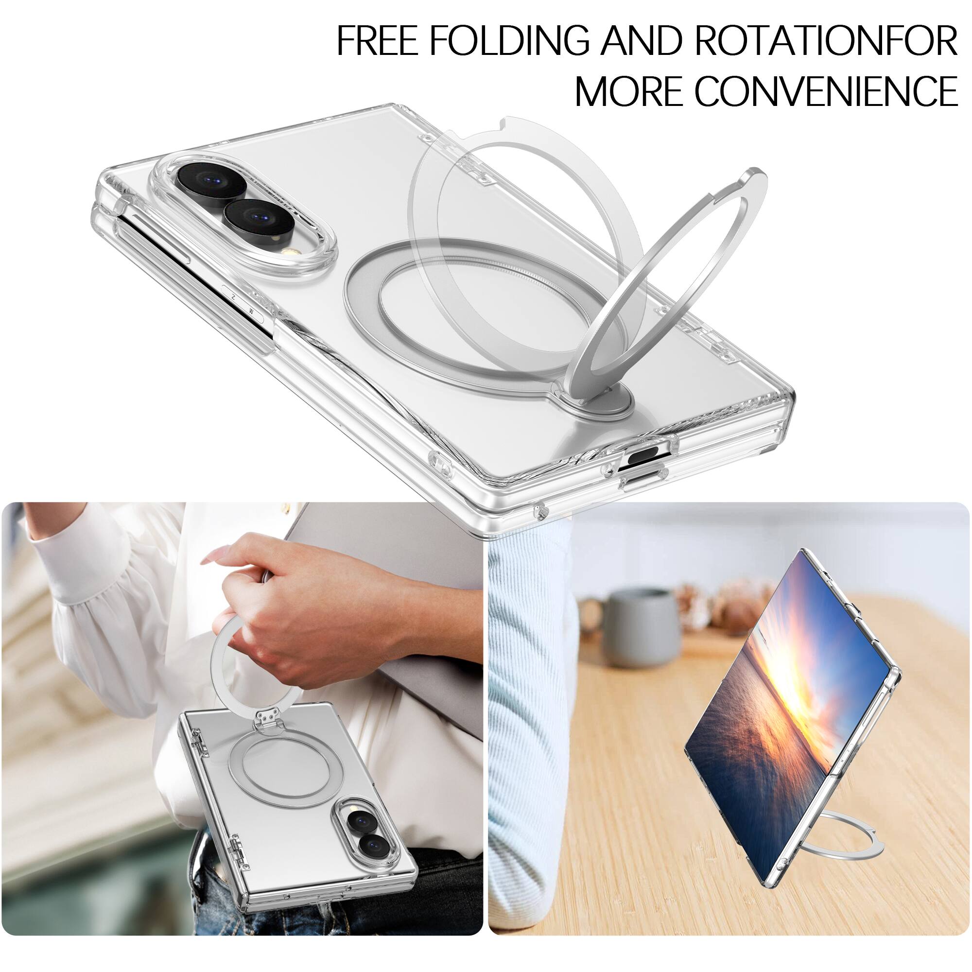 FREE FOLDING AND ROTATION FOR MORE CONVENIENCE