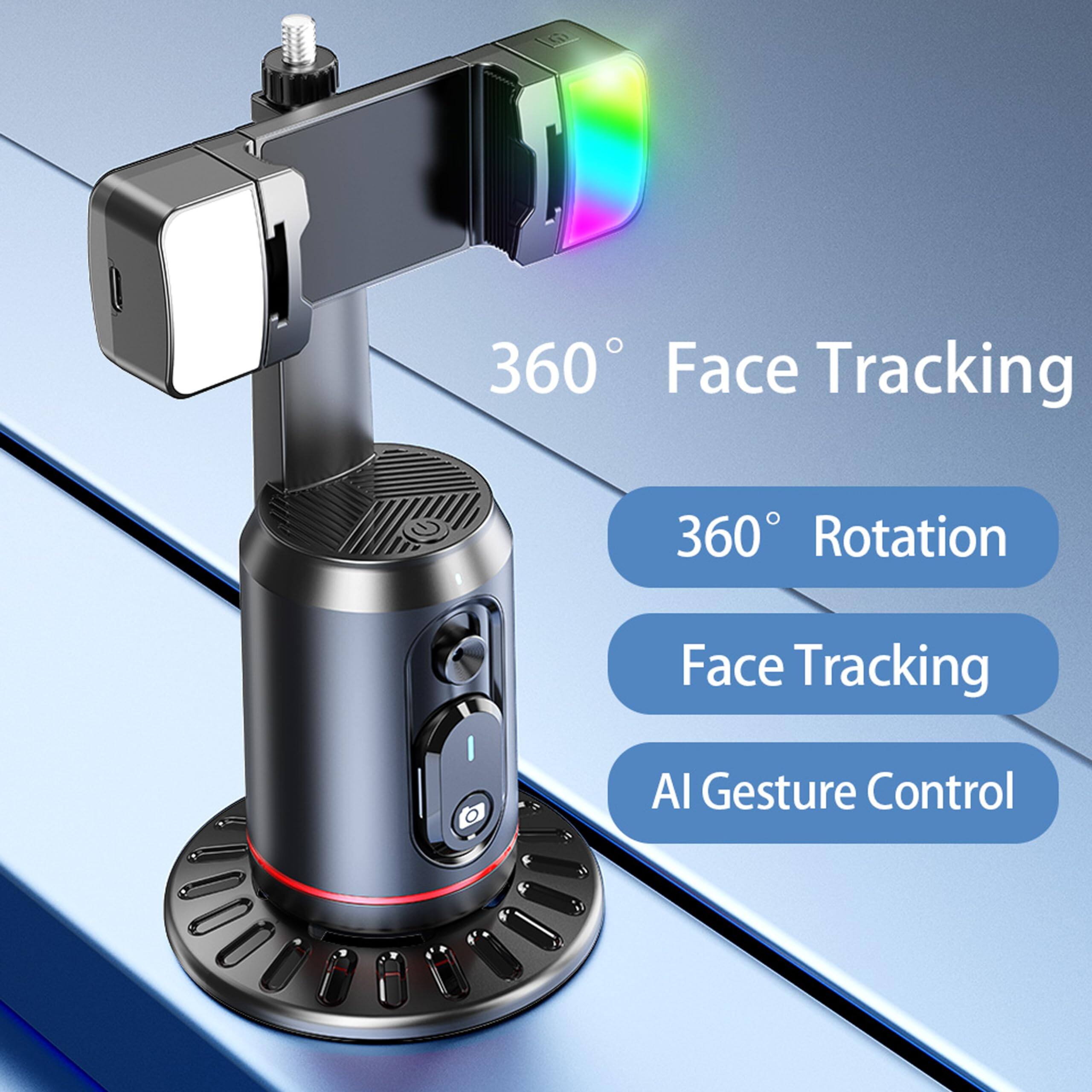 360° Face Tracking  
360° Rotation  
Face Tracking  
AI Gesture Control