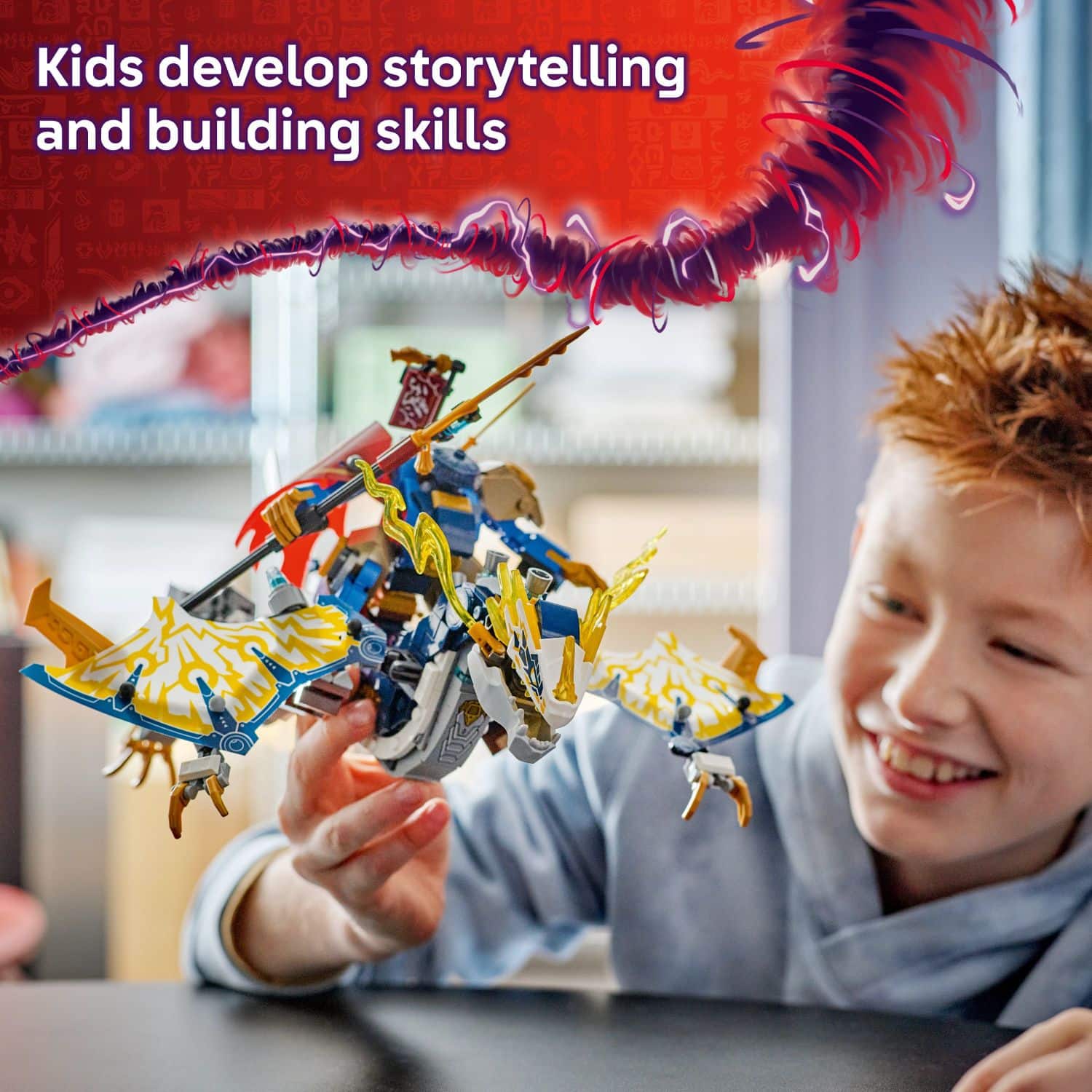 Kids develop storytelling and building skills.