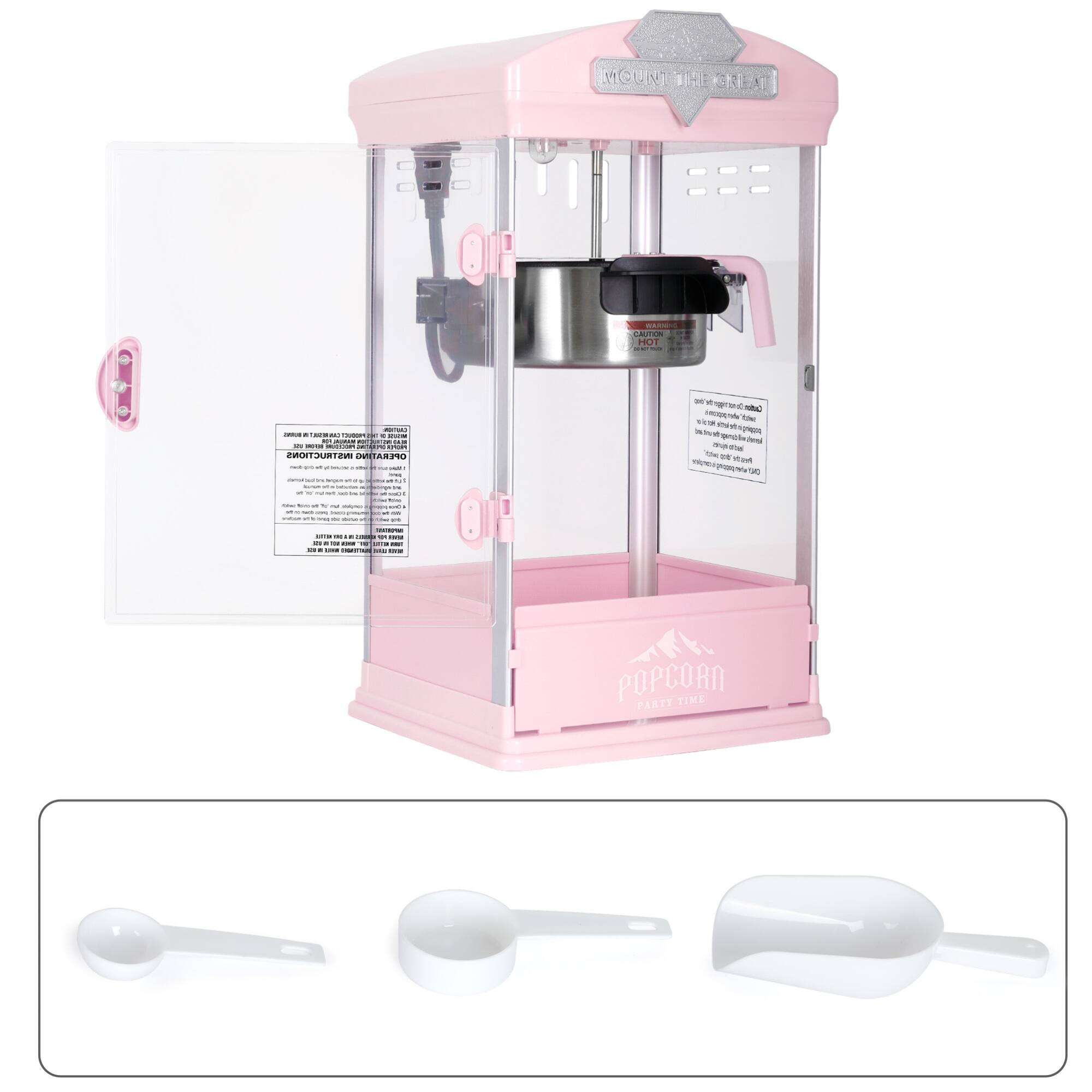 Alt View 1. GOODSILO - Portable Popcorn Maker Machine with Warming Deck, 8-Ounce Kettle, Ideal for Parties and Home Movie Nights - Pink.