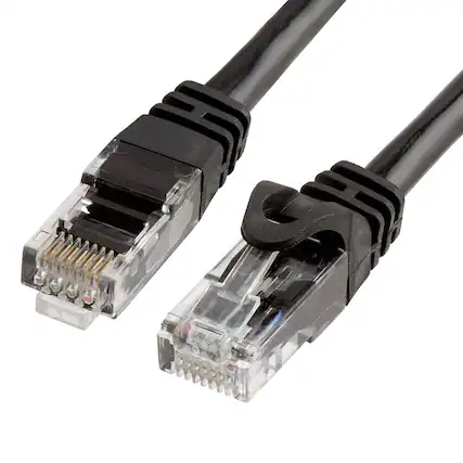 Front. Cmple.com - Cmple - Cat 6 Ethernet Cable 100 ft, Cat6 Patch Cables 10Gbps Network Lan Cord, 550MHz, RJ45 Connectors - Black - Black.