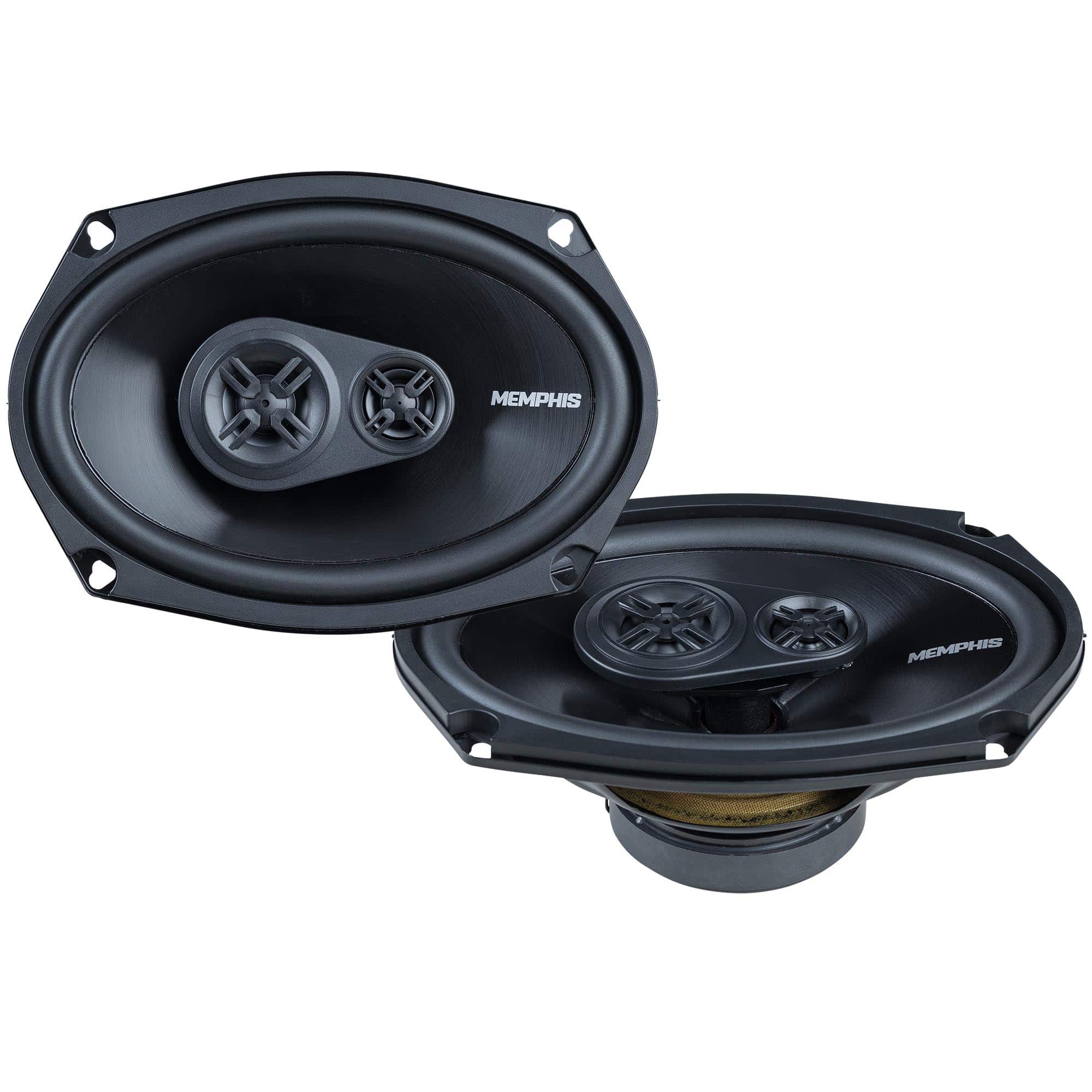 Memphis Car Audio - Memphis Audio SRX693V Street Reference Series 6x9" 3-Way Coaxial Speakers - Pair - Black/Gray