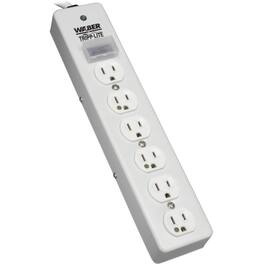 Tripp Lite - by Eaton Hospital-Grade Surge Protector with 6 Hospital-Grade Outlets 15 ft. (4.57 m) Cord 1050 Joules UL - Gray