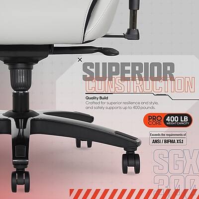 SUPERIOR CONSTRUCTION  
Quality Build  
Crafted for superior resilience and style, and safely supports up to 400 pounds.  

PRO 400 LB CORE WEIGHT CAPACITY  
Exceeds the requirements of ANSI/BIFMA X5.1  

SGX 200