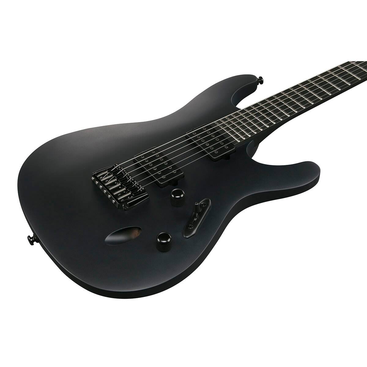 Alt View 5. Ibanez - Ibanez S Iron Label Series S721RB Electric Guitar, Black Flat.