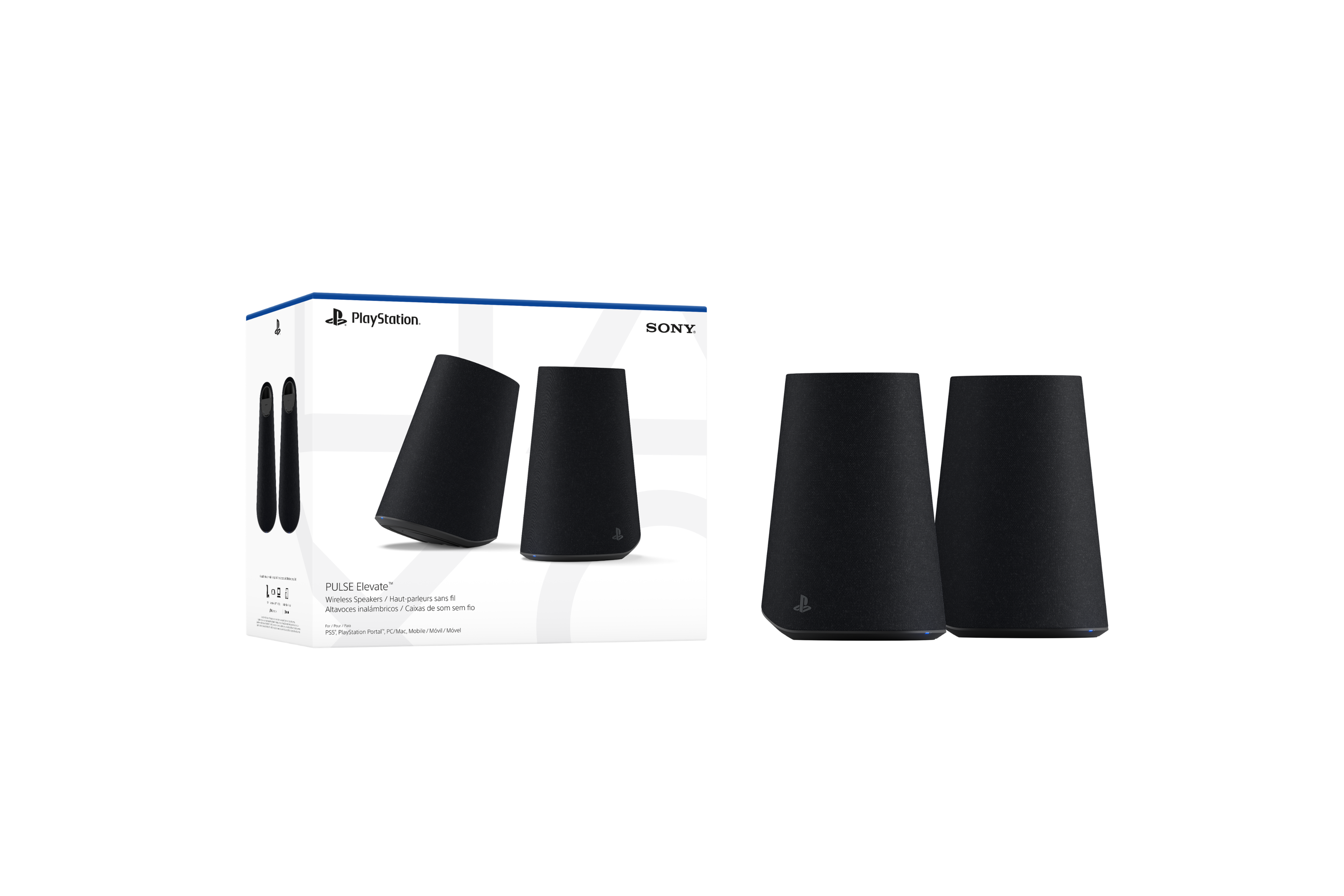 PlayStation.  
SONY  
PULSE Elevate  
Wireless Speakers / Haut-parleurs sans fil / Altavoces inalámbricos  
PSS: PlayStation.Port/PC/Mac,Mobile/Mobile