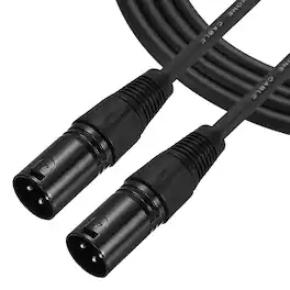 Unique Bargains - 3 Pin XLR Male to Male Mic Cable for Stage Studio PA Systems - Black