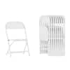Front. Emma + Oliver - 10 Pack Kids Plastic Folding Chair Daycare Home School Furniture - White.