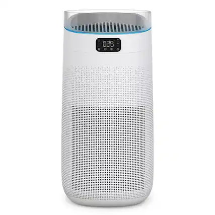 Front. JS Innovations - JS Complete 5-in-1 SMART Ionic Air Purifier & Odour Eliminator - Built-in UV-C Germicidal lamp - APP Enabled – 540 sqft - White.