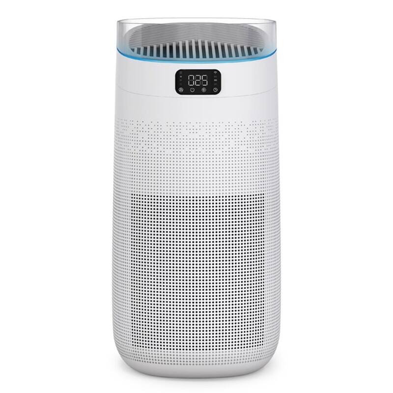 Front. JS Innovations - JS Complete 5-in-1 SMART Ionic Air Purifier & Odour Eliminator - Built-in UV-C Germicidal lamp - APP Enabled – 540 sqft - White.